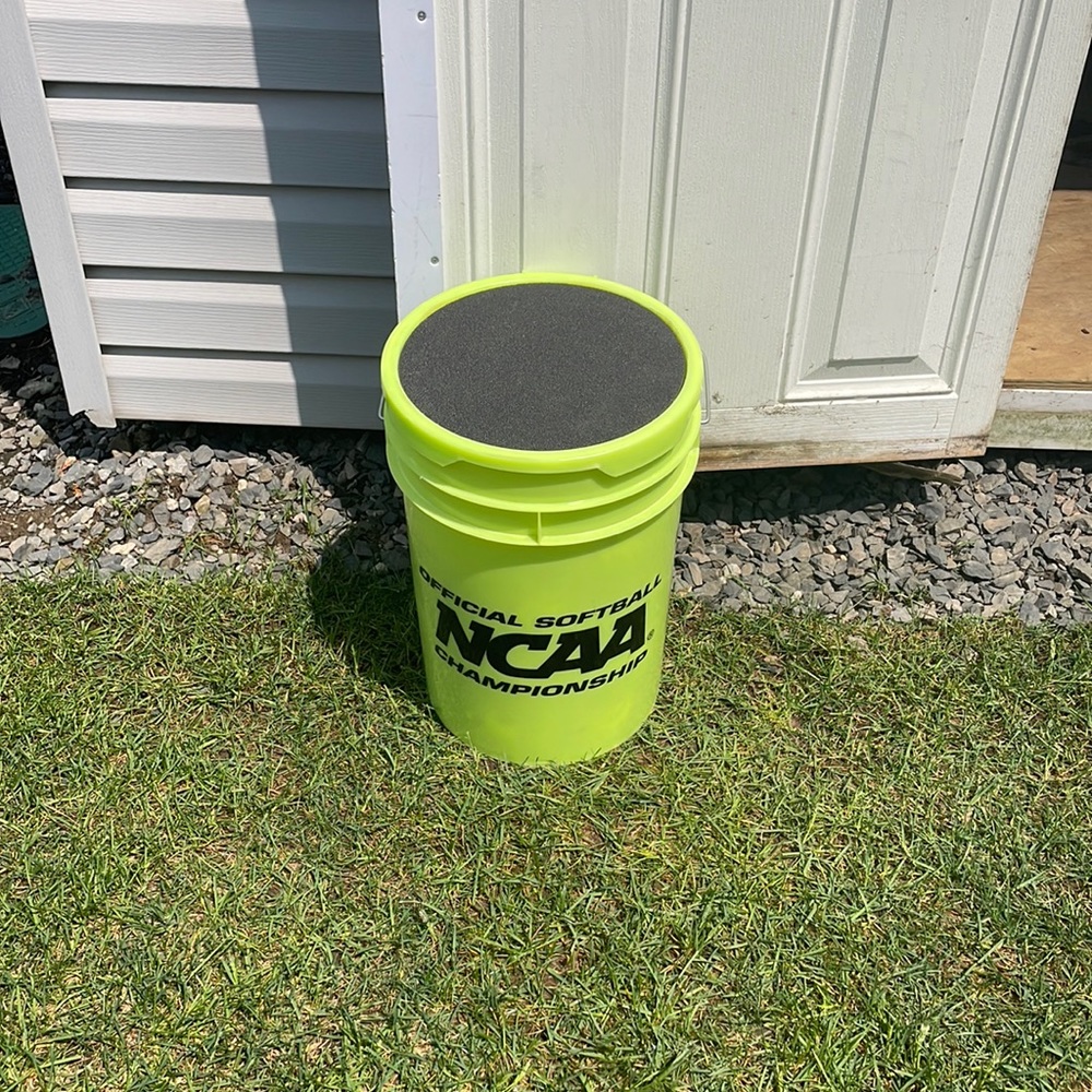 NCAA softballs and bucket